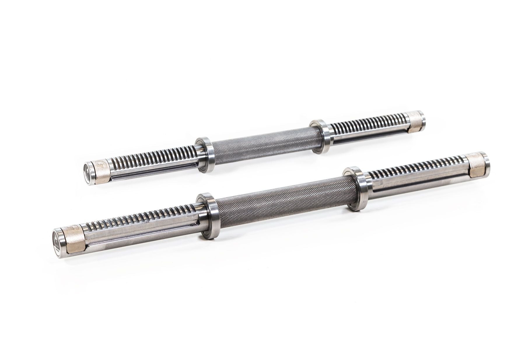 A pair of Gungnir onehanded barbells www.waterrower.hu