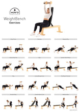 Kép betöltése a galériamegjelenítőbe: WeigthBench - Állítható edzőpad - Diófa, Natur bőr