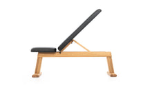 Load image into Gallery viewer, WeightBench - Adjustable exercise bench - Oak wood, leather