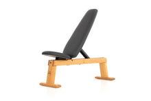 Load image into Gallery viewer, WeightBench - Adjustable exercise bench - Oak wood, leather 

