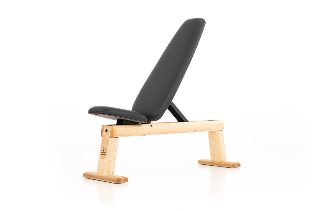 WeigthBench - Állítható edzőpad - Kőrisfa, bőr