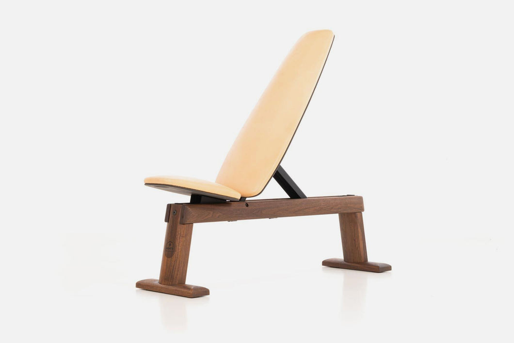 WeigthBench - Állítható edzőpad - Diófa, Natur bőr