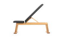 Load image into Gallery viewer, WeightBench - Adjustable exercise bench - Oak wood, leather 
