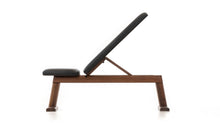 Load image into Gallery viewer, WeightBench - Adjustable exercise bench Walnut - Black leather 
